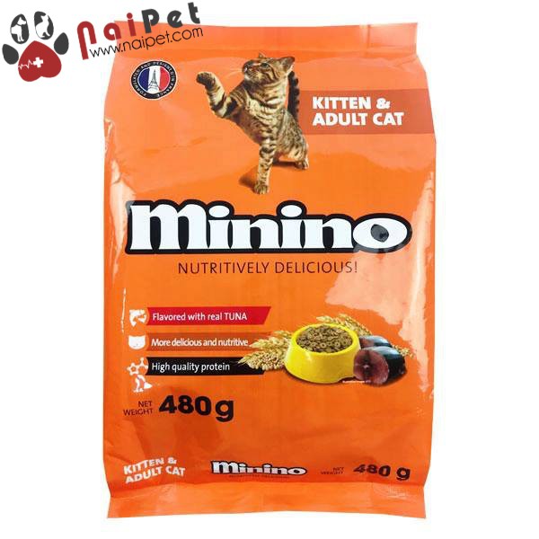 Hạt Khô Cho Mèo Con Và Mèo Lớn Vị Cá Ngừ Minino 1.3kg