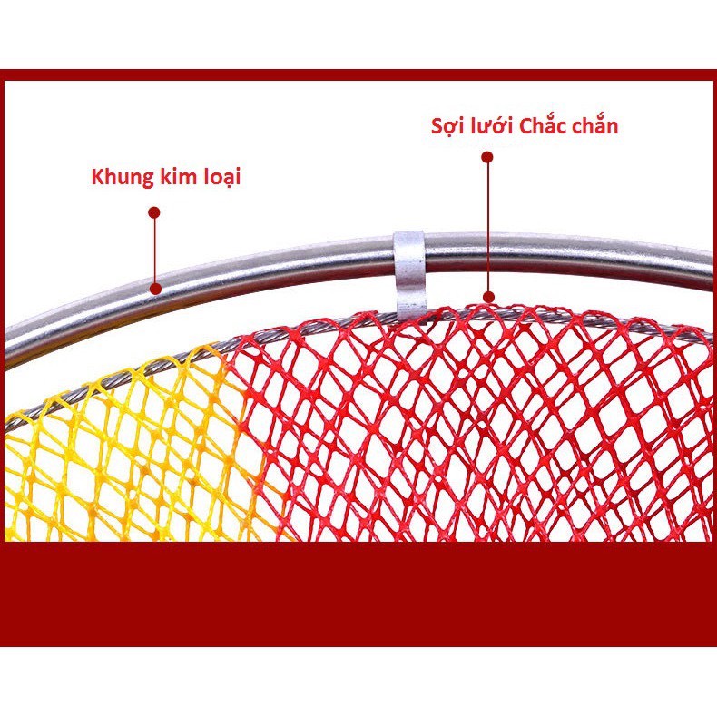 Rọng Đựng Cá Khung Kim Loại 7 Màu Nhiều Kích Cỡ Túi Đựng Cá Phụ Kiện Câu Đài