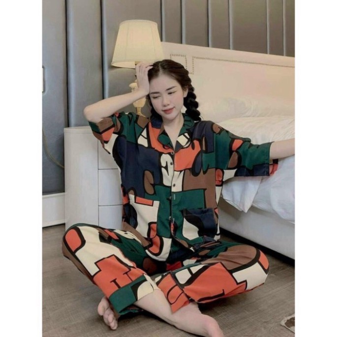 Bộ Pijama Nữ LẬP THỂ Cộc Dài- Pyjama Lụa Mango Cánh Dơi   *MA-CD-LT  #Đồ Ngủ | Đồ Bộ Nữ | Váy Ngủ | Pizama -- | BigBuy360 - bigbuy360.vn