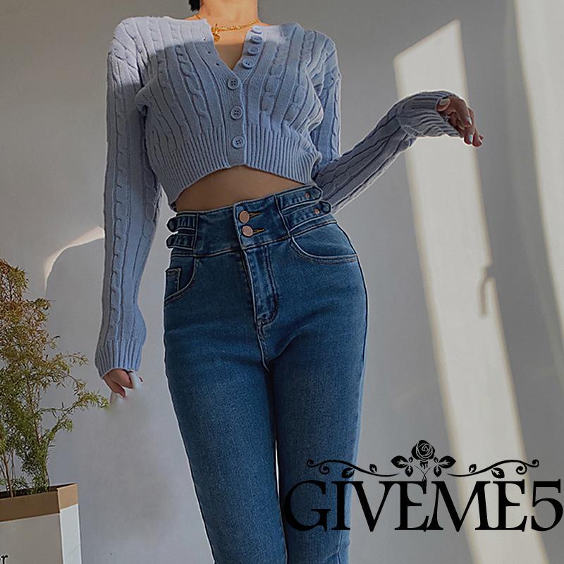 Áo khoác cardigan dệt kim tay dài cổ tròn màu sắc thời trang cho nữ