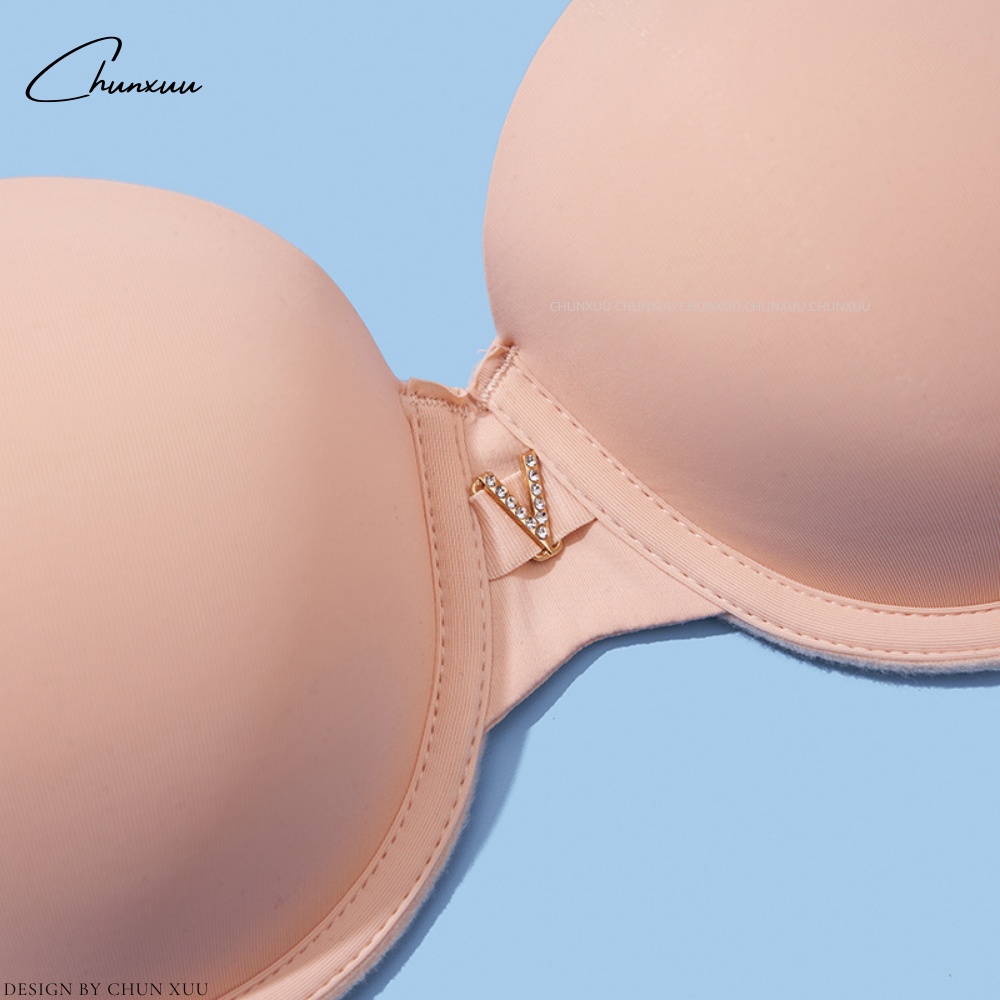 Áo lót nữ cúp ngực vải đúc su mềm mại đệm dày có gọng siêu nâng đẩy ngực ChunXuu- AV52