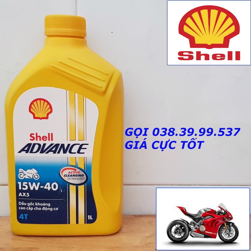 Dầu Nhớt Xe Số 1L Shell Advance AX5 4T 15W40 - Nhớt Xe Máy