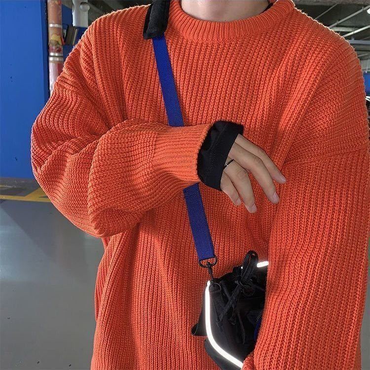 Áo Sweater Cổ Tròn Dáng Rộng Thời Trang Mùa Thu Đông Theo Phong Cách Hàn Quốc Dành Cho Nam