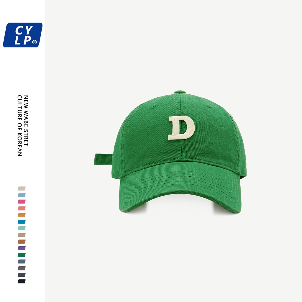 Nón Lưỡi Trai Mềm Thêu Chữ D Cá Tính Phong Cách Hàn Quốc Cho Nam Và Nữ