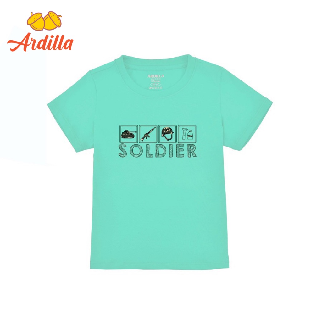 Áo Thun Bé Trai ARDILLA Họa Tiết Chú Lính, Chất Liệu Cotton Mịn Mát Dành Cho Bé Từ 6-13 Tuổi T120BSS20