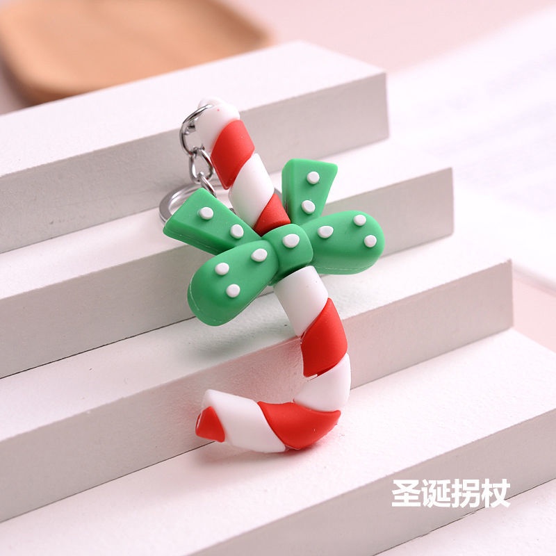 Móc khóa hình ông già nô-en/người tuyết/tuần lộc đa dạng chủ đề giáng sinh