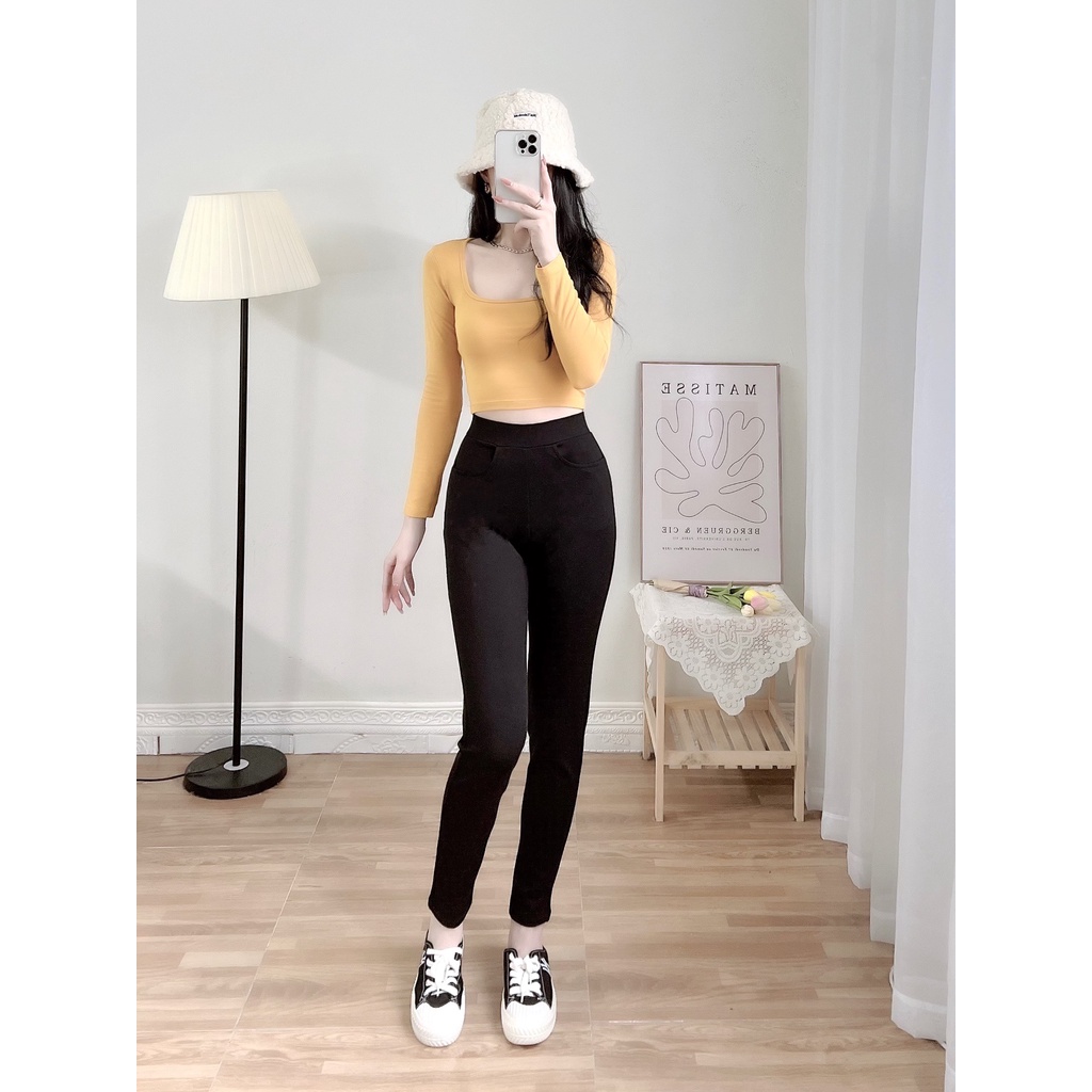 Quần legging dài nữ cạp cao nâng mông siêu tôn dáng Kanimi - QD25