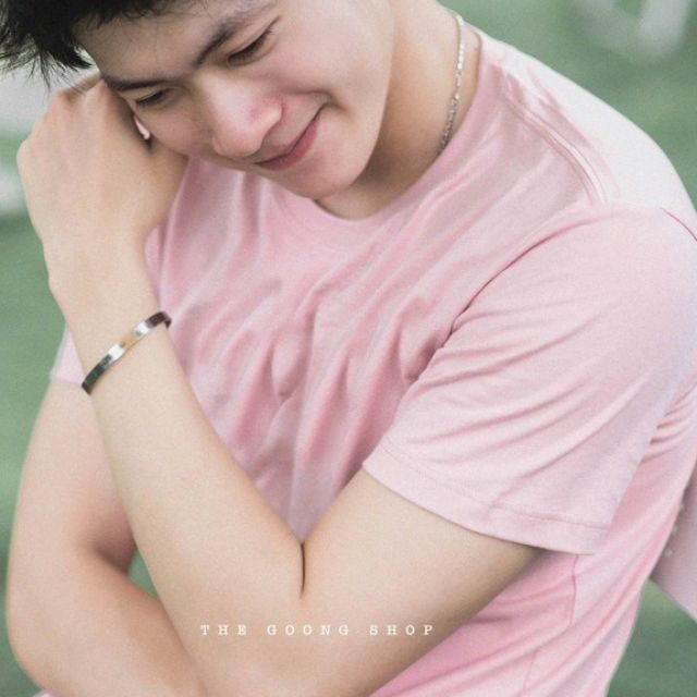 Áo Phông Trơn Nam TheGoong Cổ Tròn, Áo Thun Trơn Basic Cotton Cao Cấp Hàng Hiệu Không Cổ Thoáng Mát Tay Ngắn Màu Hồng JP