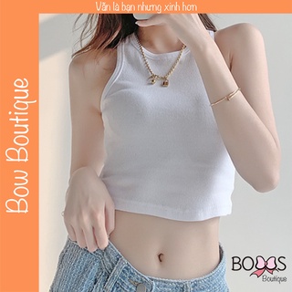 Áo Croptop Ba Lỗ Ôm Body Kiểu Dáng Basic Trơn Chất Len Tăm [CRL]