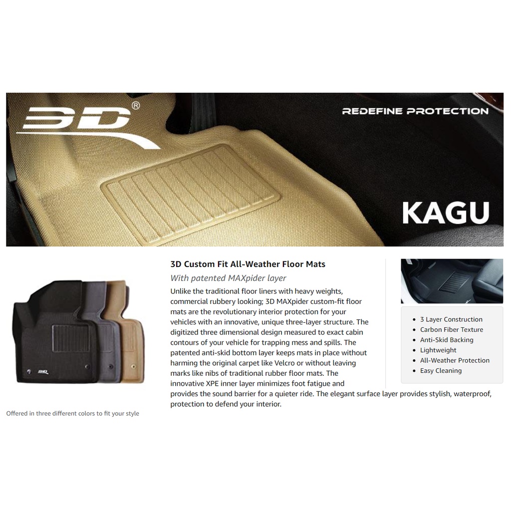 Thảm lót sàn KIA K3, CERATO/ ELANTRA 2019-2021+ bằng khuôn đúc hãng Kardo hoặc 3D MAXpider KAGU