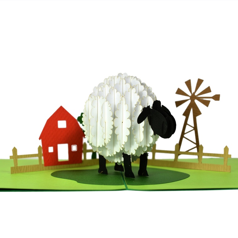 NHIỀU MẪU - Thiệp 3D CON CỪU, CON LỢN RỪNG đáng yêu, 3D handmade pop-up card, thiệp nổi HMG, quà tặng độc đáo