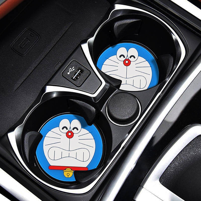 Car Water Cup Mat General Creative Cute Storage Pad Car Coaster Doraemon Decoration Office All Products jBKE
