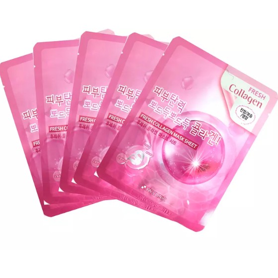 Mặt nạ Collagen dưỡng da và tái tạo da 3W CLINIC FRESH COLLAGEN MASK 23ml - Hàn Quốc Chính Hãng