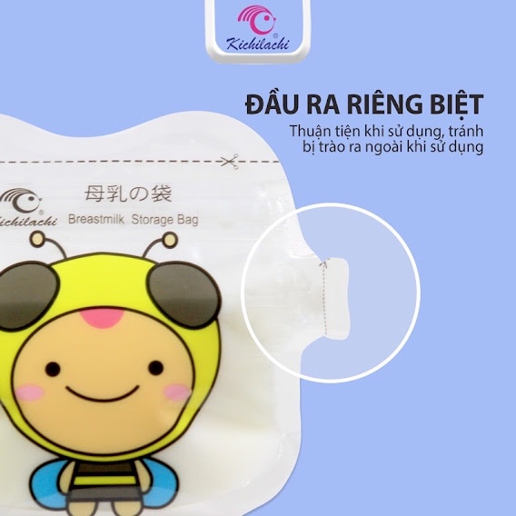Túi Trữ Sữa Kichi Dung Tích 120ml Túi Đựng Sữa Mẹ Hộp 30 Túi