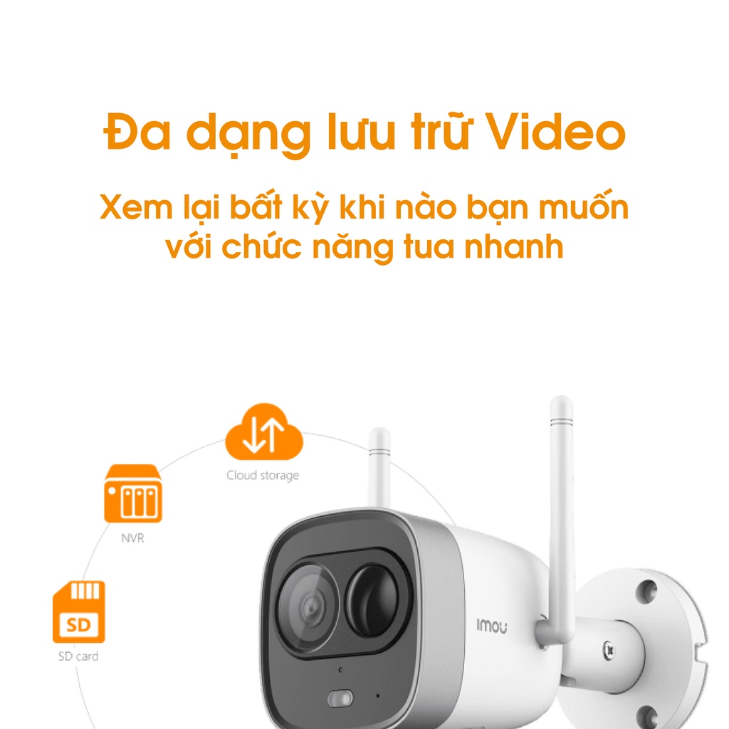 Camera Không Dây Imou 1080P Bullet IPC-G26EP | Tầm nhìn ban đêm | Báo động chủ động | Phát hiện PIR | Đàm thoại 2 chiều | WebRaoVat - webraovat.net.vn