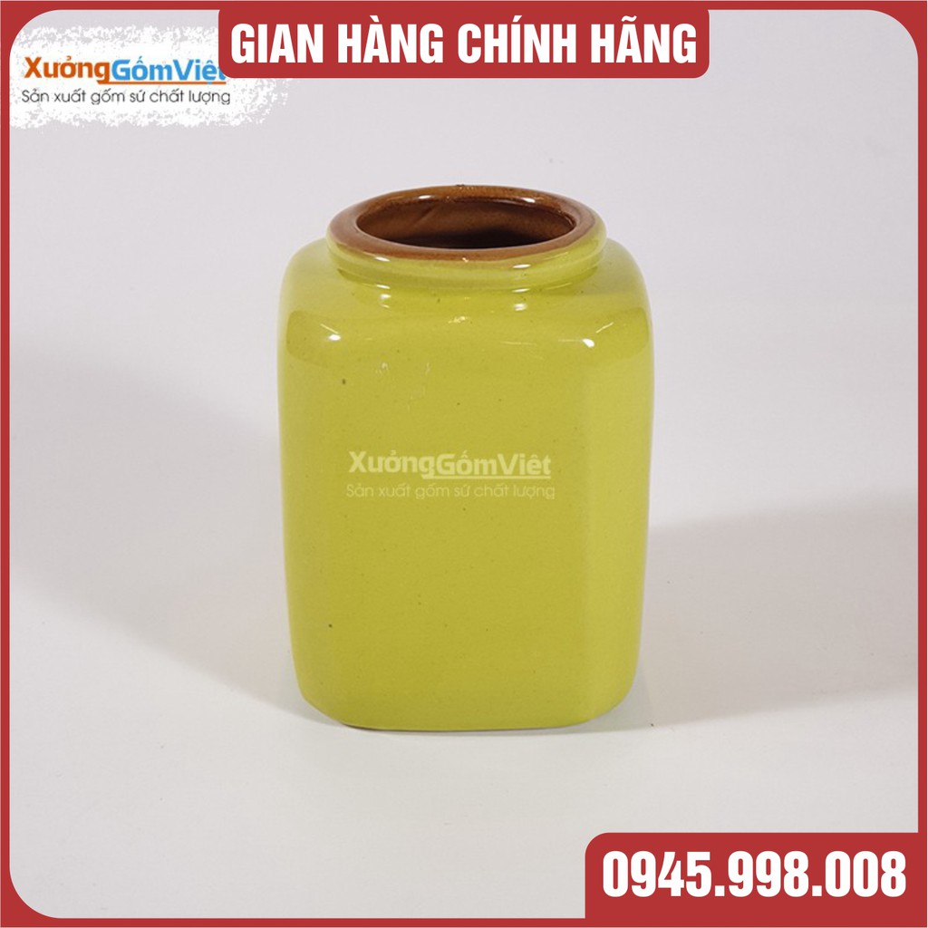 [SALE GIÁ GỐC] Lu trà sữa,lu sinh tố bằng gốm Bát Tràng cao cấp ,dung tích 400ml màu xanh NEON - XƯỞNG GỐM VIỆT