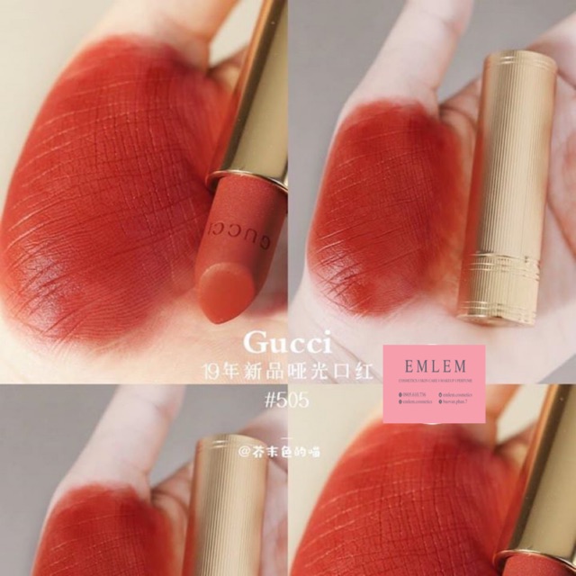 Son Gucci Màu 505 Janet Rust Đỏ Đất, Dòng Matte