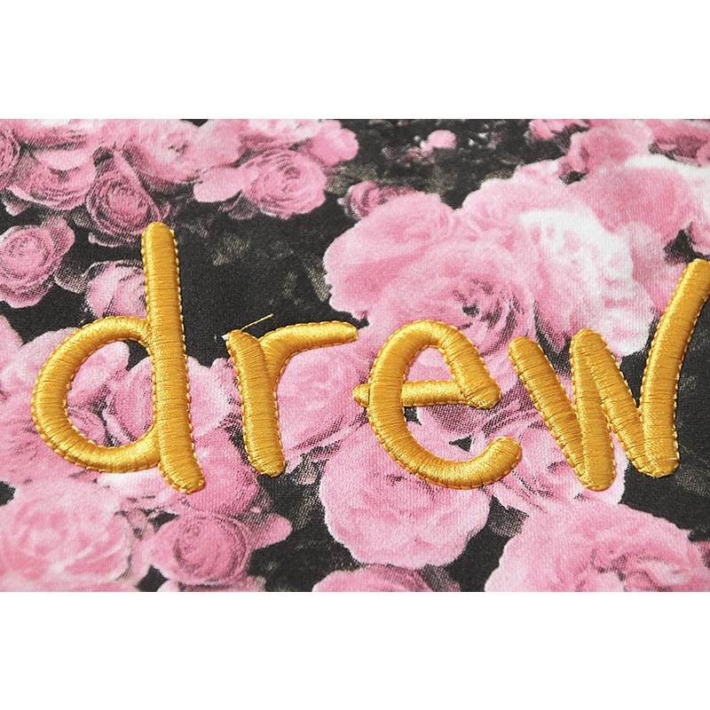 Hàng Bán Chạy Áo Thun Thể Thao Cotton Plus Size Tay Dài Thêu Hoa Hồng Drew Overprint Cho Nam Và Nữ