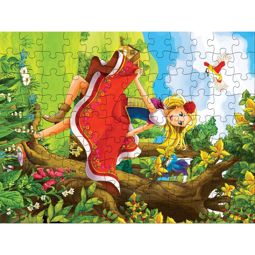 Tranh xếp hình - Jigsaw Puzzle 108 mảnh phát triển trí tuệ cho bé - DUNG DĂNG DUNG DẺ - MSP: 108-085