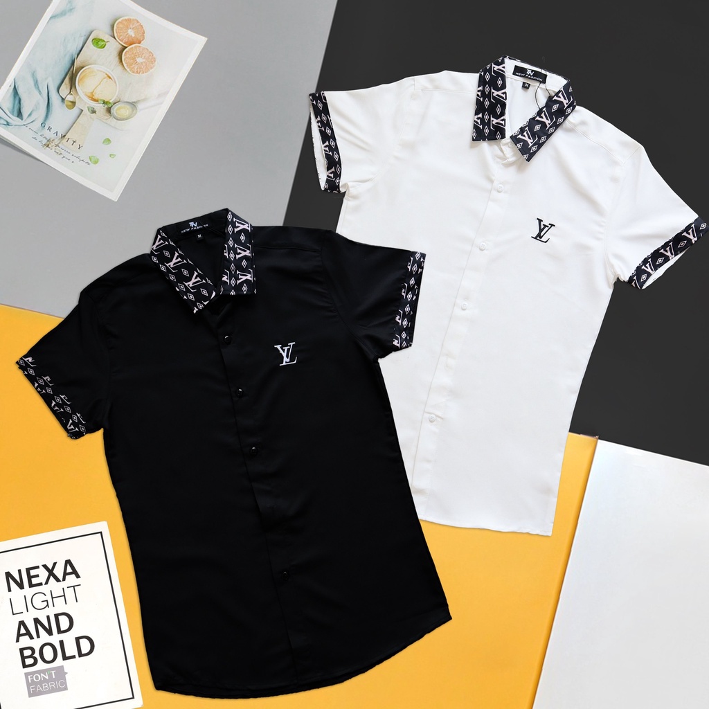 Áo sơ mi nam ngắn tay hàn quốc cao cấp họa tiết giá rẻ mẫu mới nhất AHFASHION