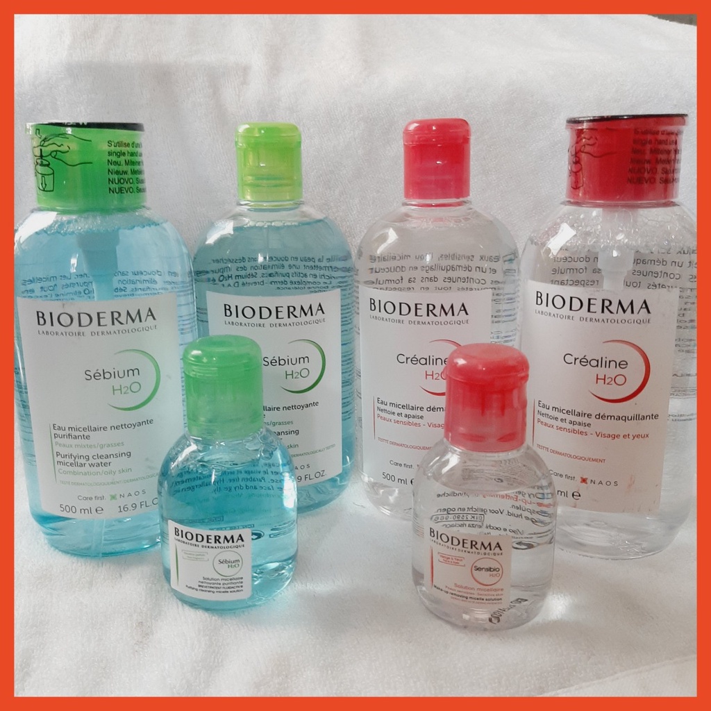 Nước Tẩy Trang Bioderma Crealine Nắp Nhún Màu Hồng 500ml - Thương Hiệu đến từ Pháp