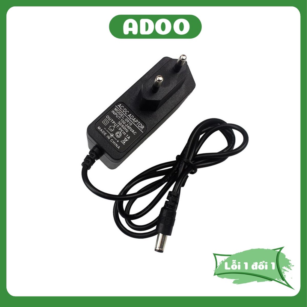 Nguồn adapter 9V 0.6A 1A 2A chân thường chân kép cho bộ phát wifi TPLinh, Tenda, Dlink , Totolink... ADOO
