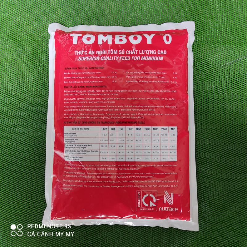 Cám Tomboy TB0 hạt mịn thức ăn cho cá nhỏ - Tomboy TBo 500g 1kg