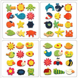 [Kho Sỉ] 12 Miếng dán nam châm hình động vật hoạt hình dùng trang trí tủ lạnh và bảng từ 2