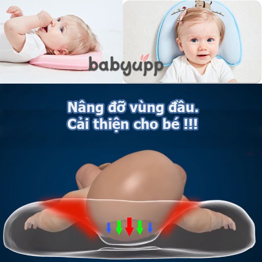 Gối cao su non Babymoov Chống Bẹp, Méo Đầu Cho bé - [HÀNG CHÍNH HÃNG] - Bảo Hành 12 tháng