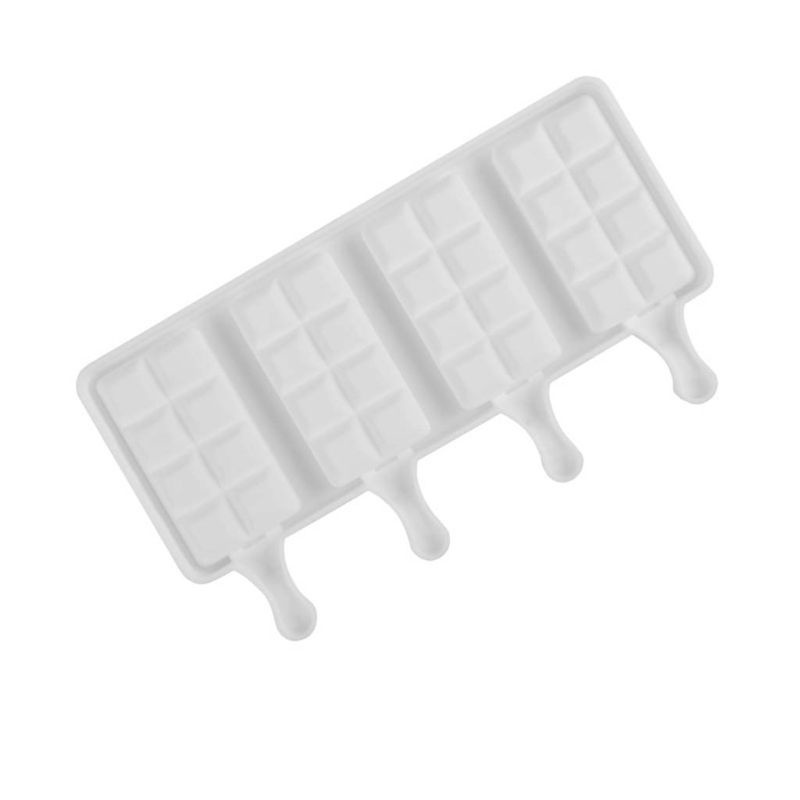 Khuôn Silicone Làm Kem Que 4 Ngăn Tiện Dụng
