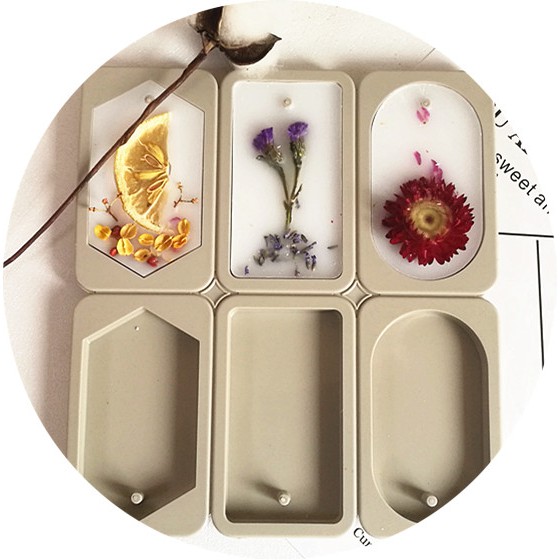 Khuôn Silicon Hình Chữ Nhật,Bầu Dục Làm Nến Thơm/Xà Phòng/Bánh Handmade