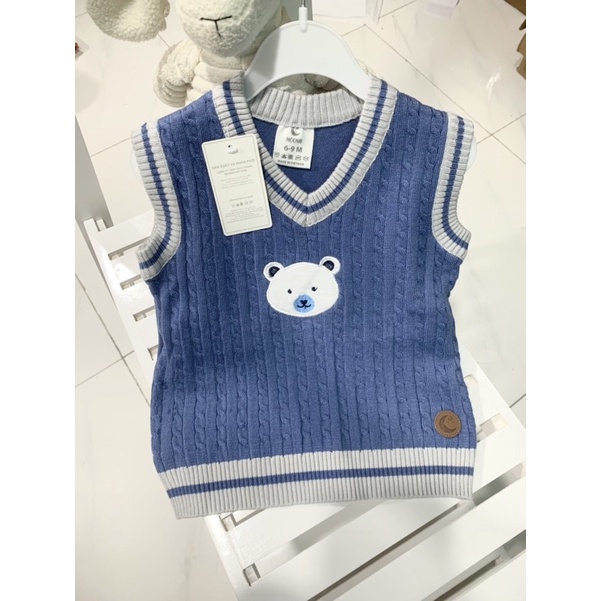 Áo gile len Moon dày ấm, mềm mại, ấm áp cho bé trai bé gái