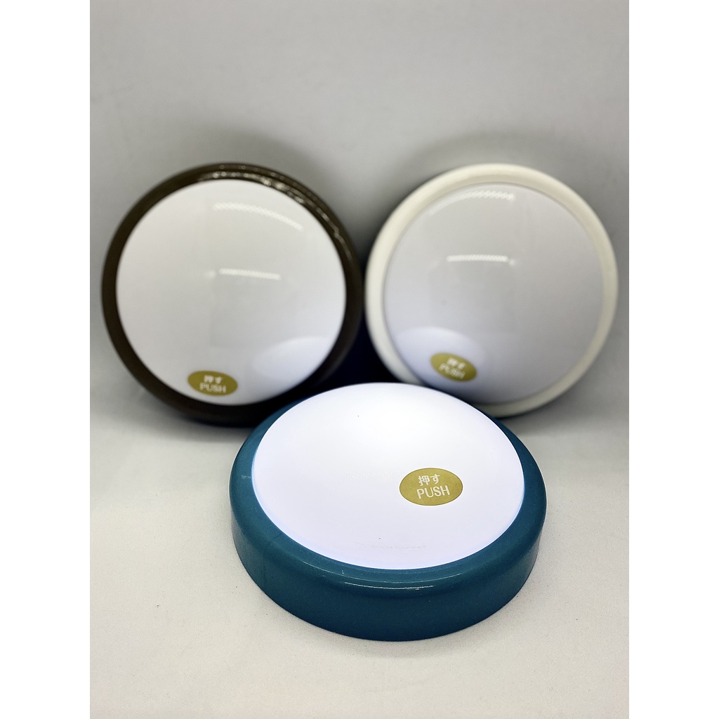 Daiso Đèn nhấn mini 3LED Trắng/ Đen/ Xanh dương