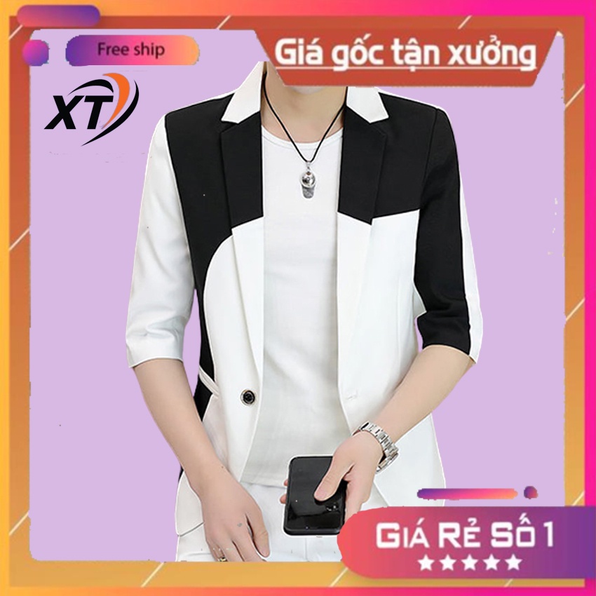 Áo Vest,Áo vest nam tay lỡ phối màu phong cách trẻ trung lịch lãm với thiết kế đơn giản những không hề kém sang N30