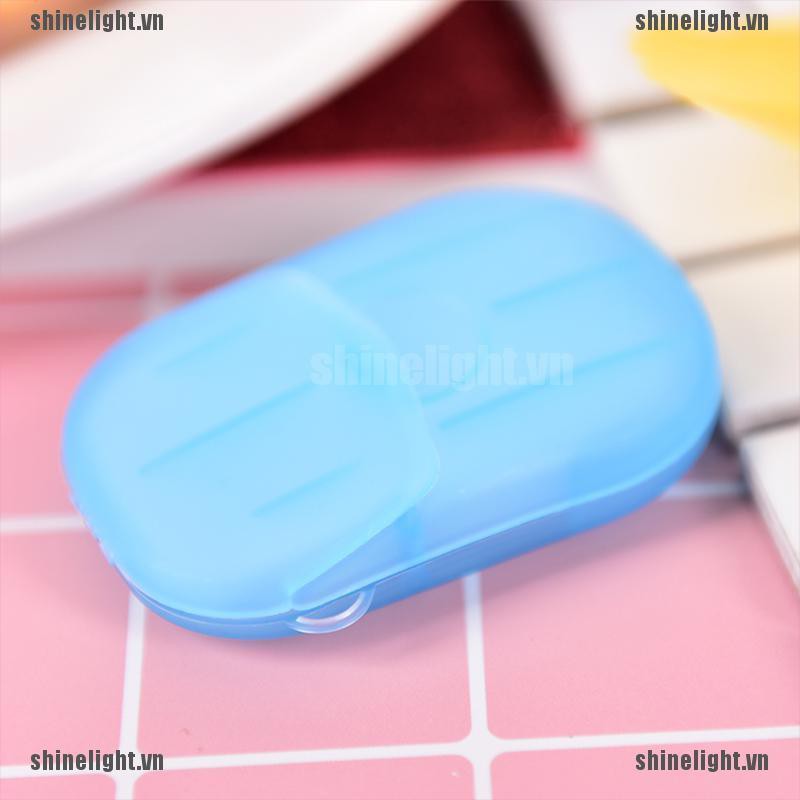 [Shine] 1 pc Portable Washing Slice Sheets Hand Bath Travel Scented Foaming Paper Soap [LT]