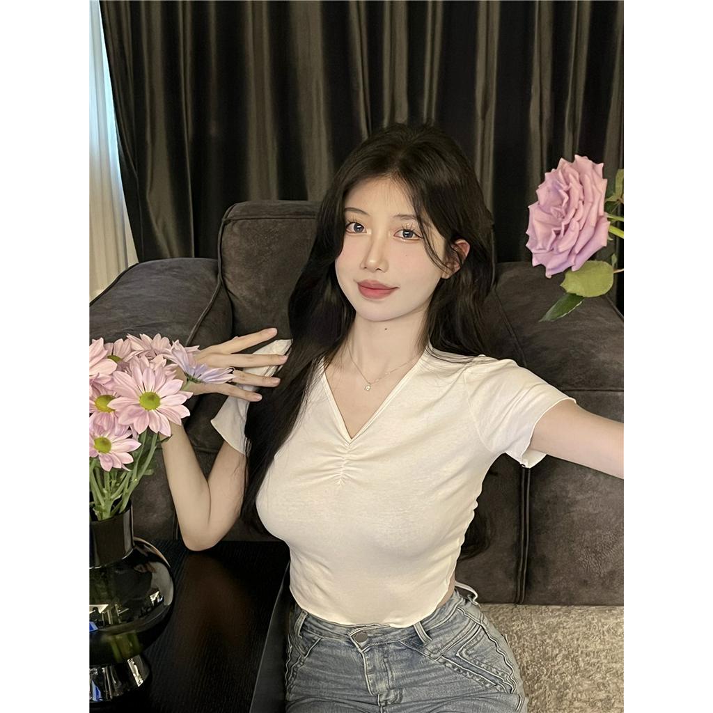 Áo Thun Tay Ngắn Cổ Chữ v Thời Trang Mùa Hè 63928 Edge