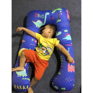Gối bầu chữ U vải khủng long