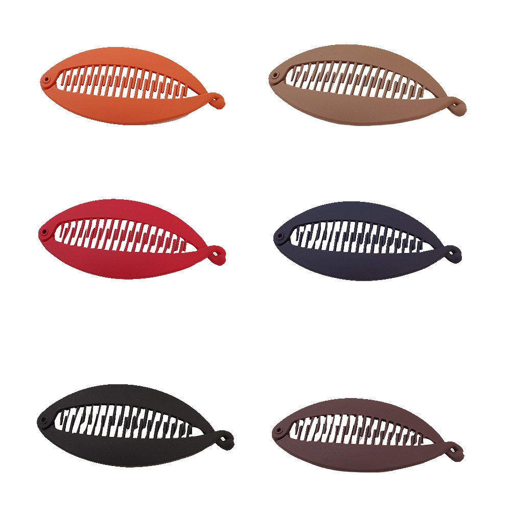 Kẹp tóc Haimeikang nhựa màu trơn thời trang dành cho nữ 12cm