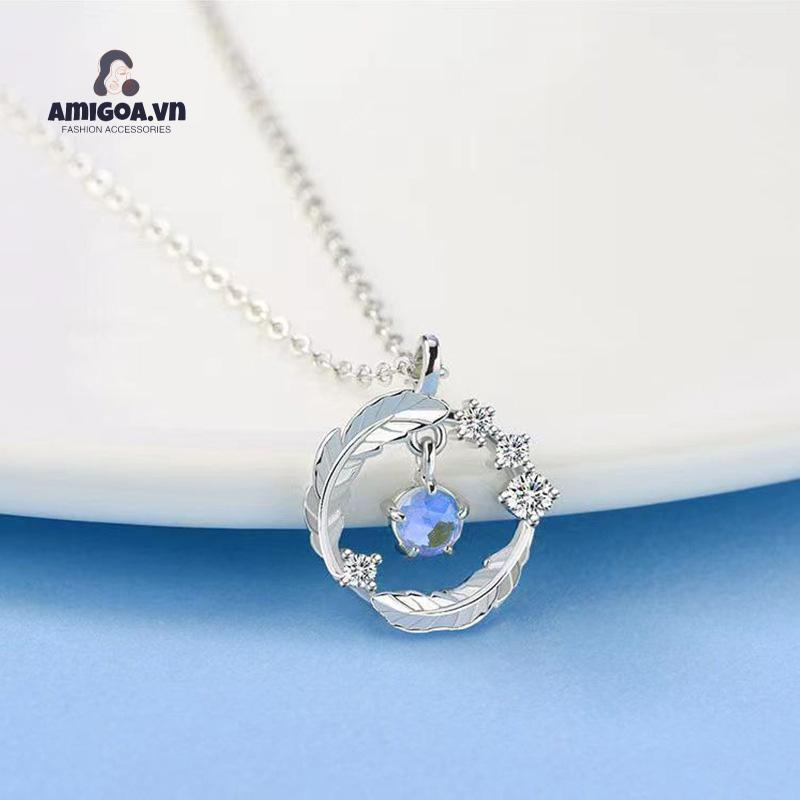 ✨✨Vòng cổ nữ bạc thật đẹp hình lông vũ Trang Sức