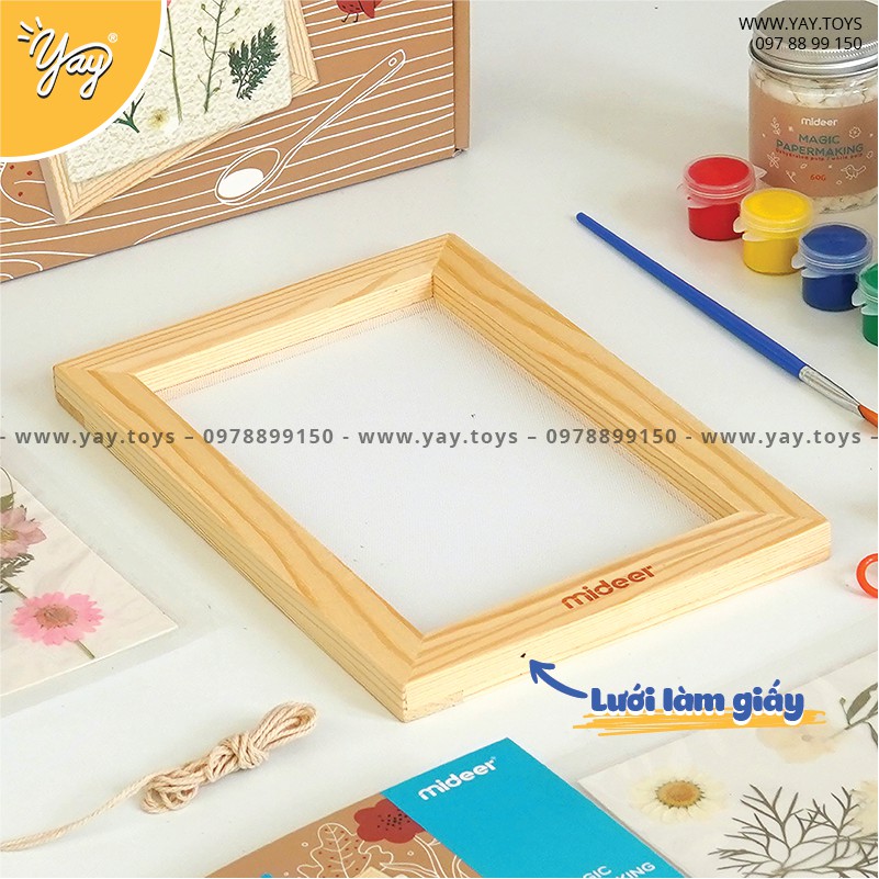 [HDSD T.VIỆT] Bộ Làm Giấy Thủ Công Magic Papermaking - Mideer