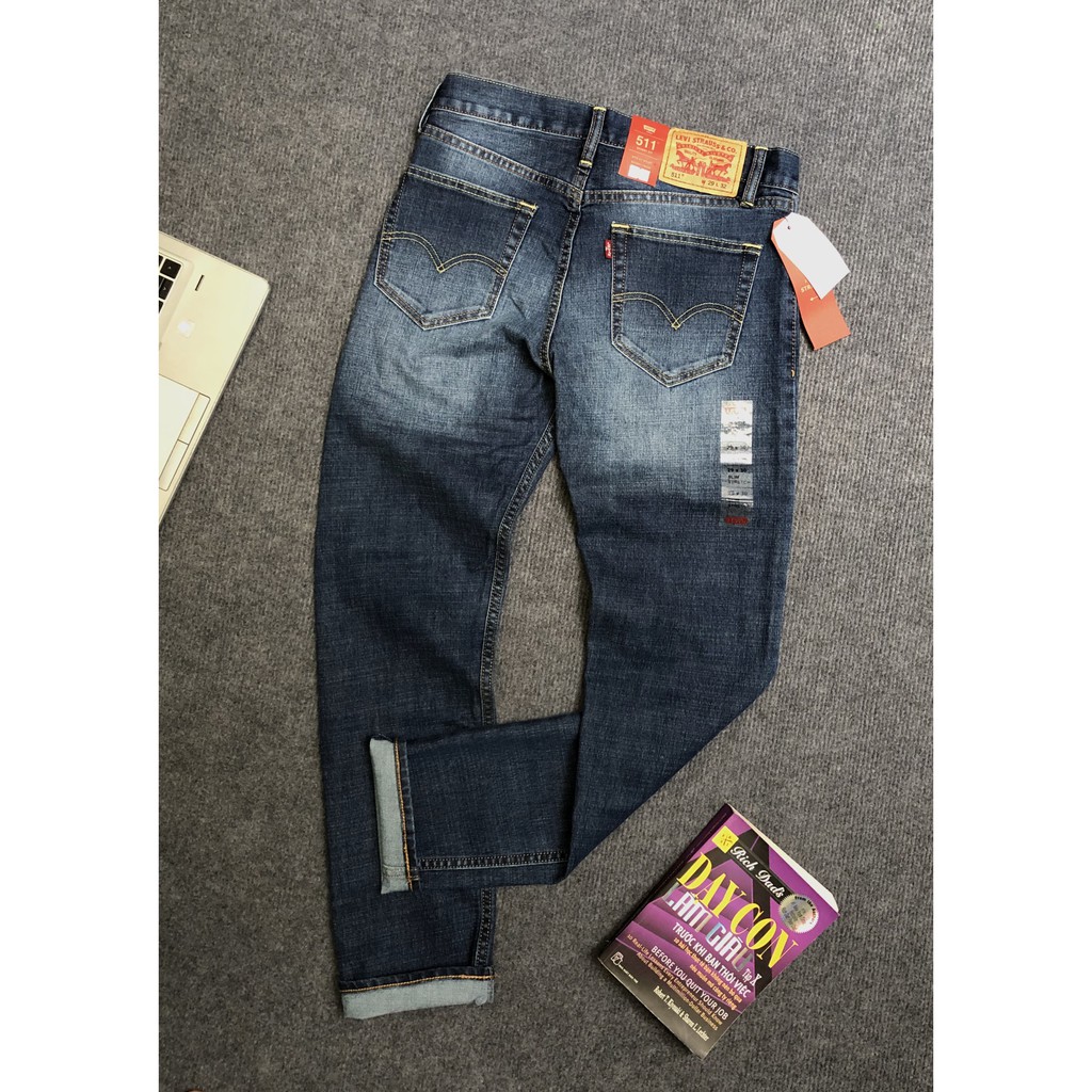Quần Jean nam Lv 511 cambodia (Form ống đứng Slimstrecth ,ống quần 17cm đến 19m,chất vải co dãn)-779 | BigBuy360 - bigbuy360.vn