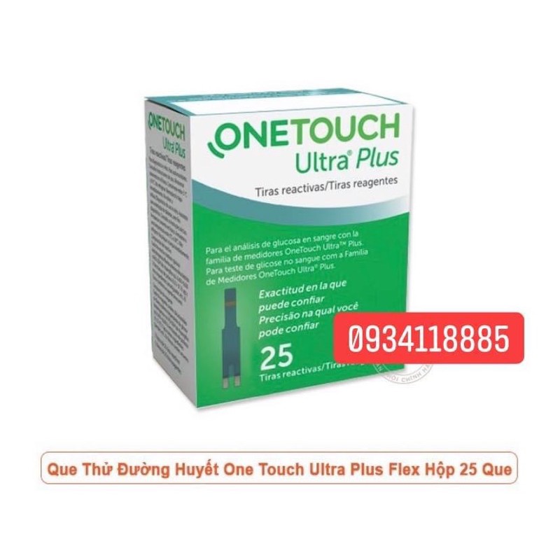 Que Thử Đường Huyết One Touch Ultra Plus Flex lọ 25 que ( cao cấp)