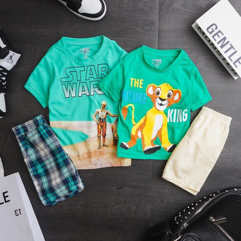 Bộ thun cotton bé trai.