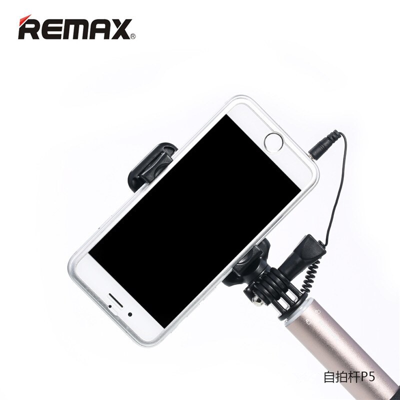 REMAX P5 Aluminium Selfie Stick Monopod Wired Selfi Self Stick Extendable Handheld Shutter for iPhone Android Huawei