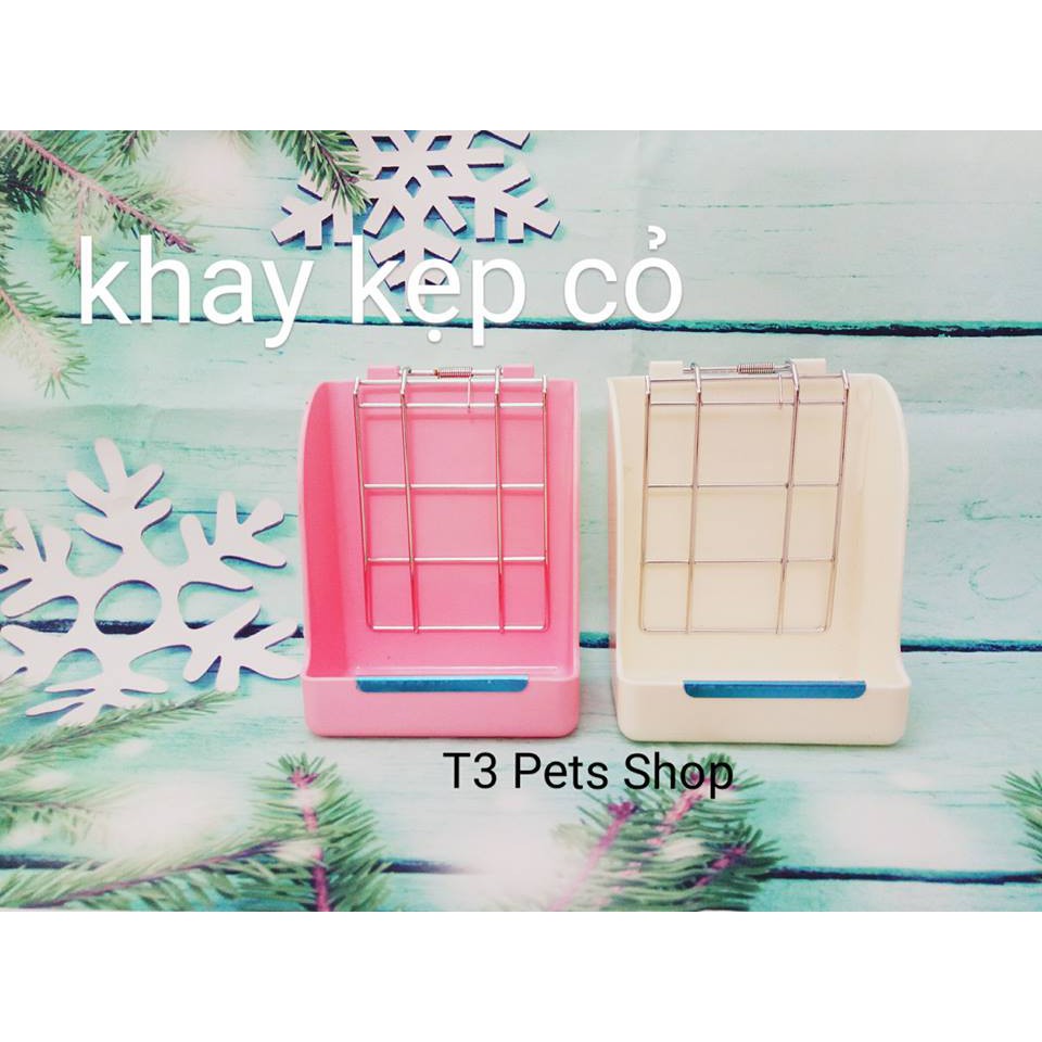khay kẹp cỏ khô dành cho thỏ/ bọ/ chinchila/ sóc bắc mỹ