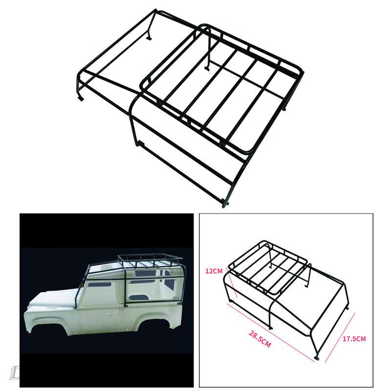 [DOLITY]RC 1/10 Roof Luggage Rack Crawler Short Truck Shell Cover D90