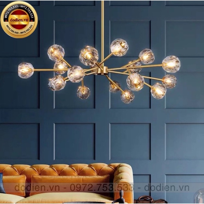 Đèn Chùm Decor 15 Bóng Phale Đèn Decor Phòng Khách