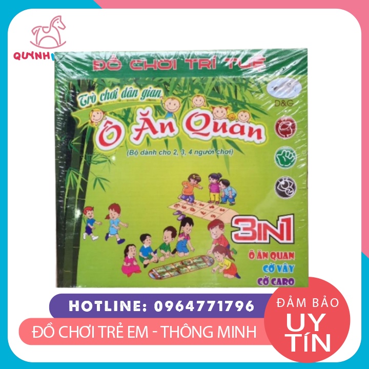 Đồ Chơi Cờ Vây, Cờ Caro, Ô Ăn Quan 3 Trong 1 Cho Bé YN217002, Bộ Trò Chơi Cờ Bằng Gỗ Cho Bé