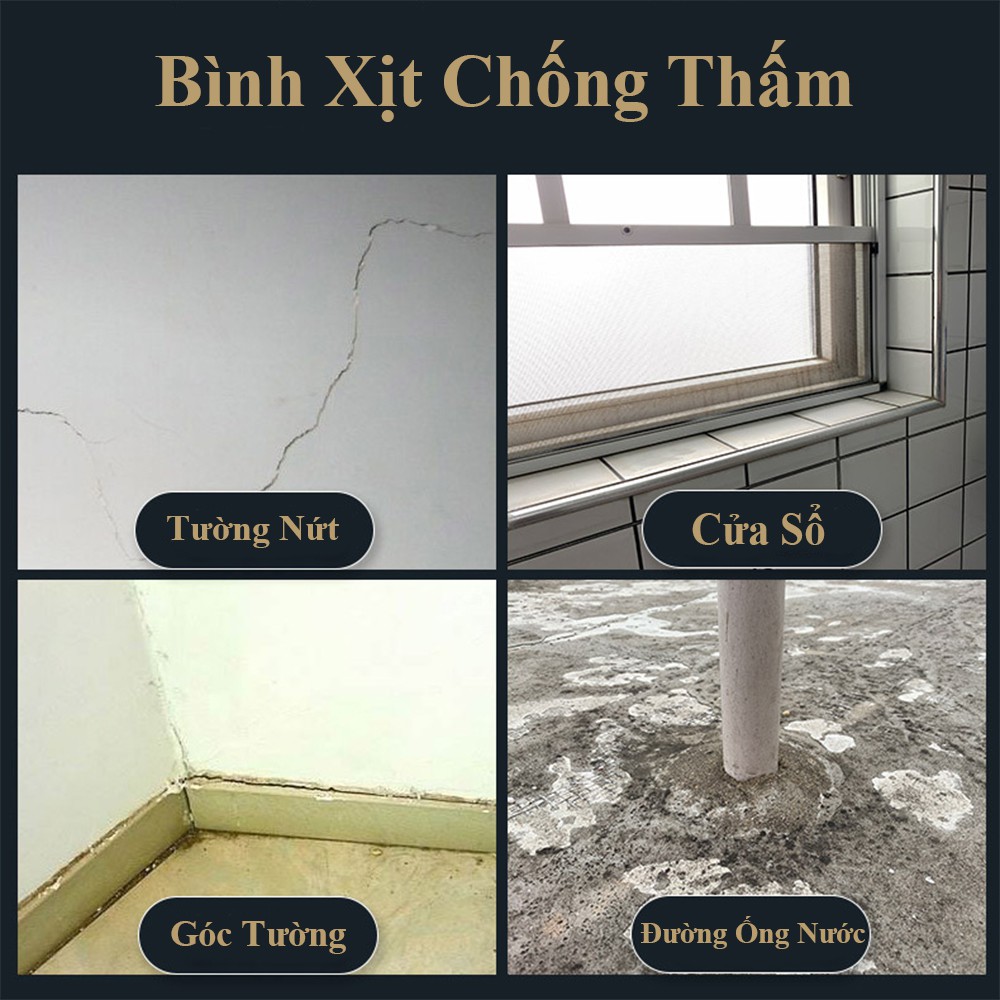 Bình Xịt Chống Thấm Đa Năng Phi Mã - Công Nghệ Nhật Bản - Keo Chống Thấm Tường, Trần, Mái Nhà Autofun