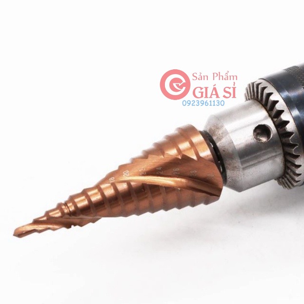 Mũi khoan tháp HSS Coban M35 khoan inox chuôi lục giác - mũi khoan bước ❤️freeship❤️